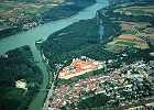 Stift Melk an der Mündung der Melk, Donau-km 2036 : Mündung, Stift, Ortschaft